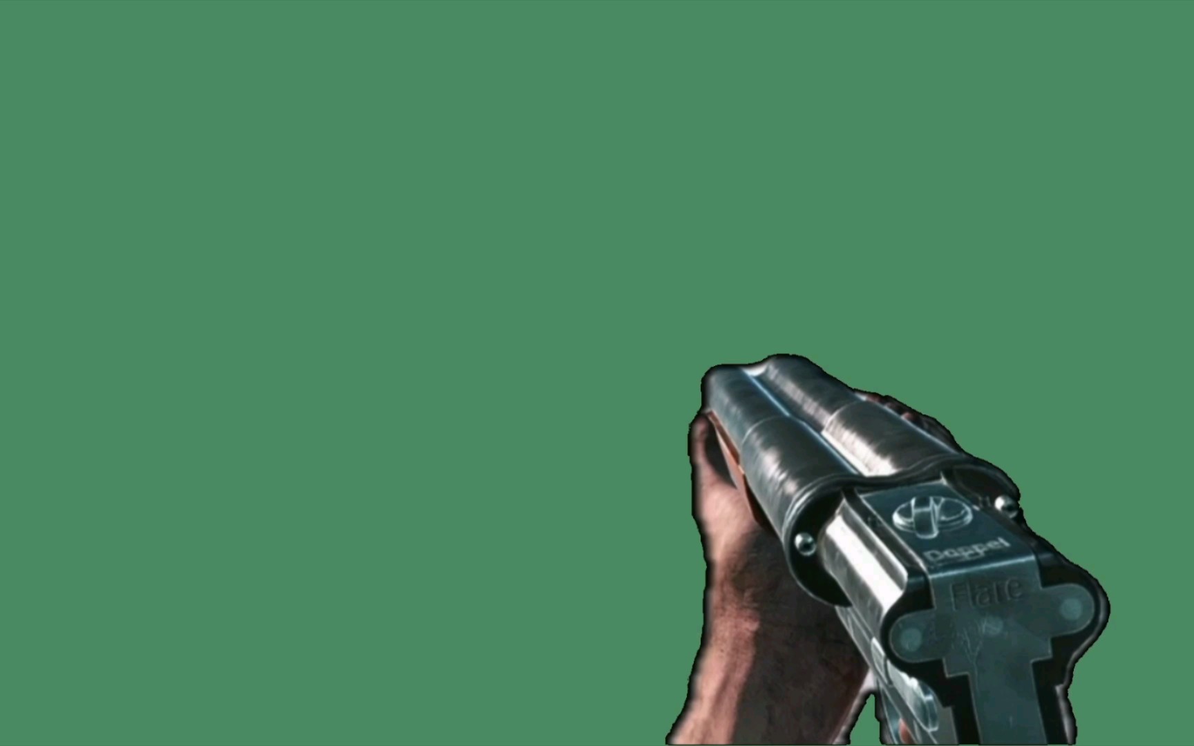 双管信号枪绿幕使用例