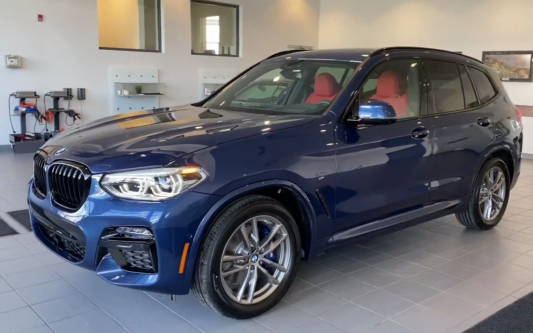 量子蓝全新2021宝马x3m40i外观内饰实车赏析