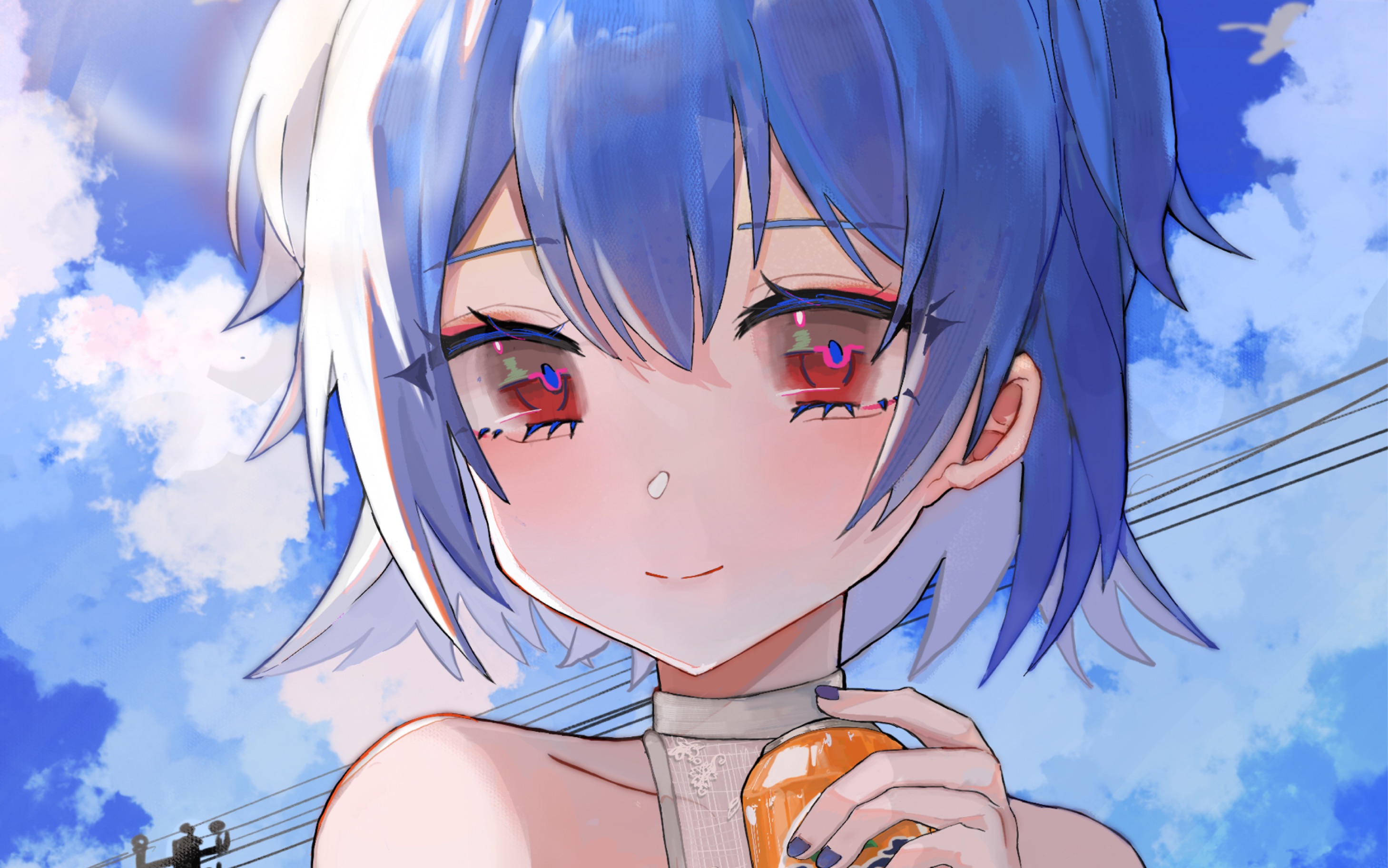 【procreate】一个蓝毛红瞳美少女的诞生