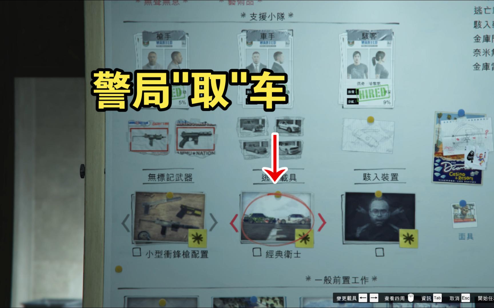 【gtaol】赌场豪劫前置—逃亡载具(警局)