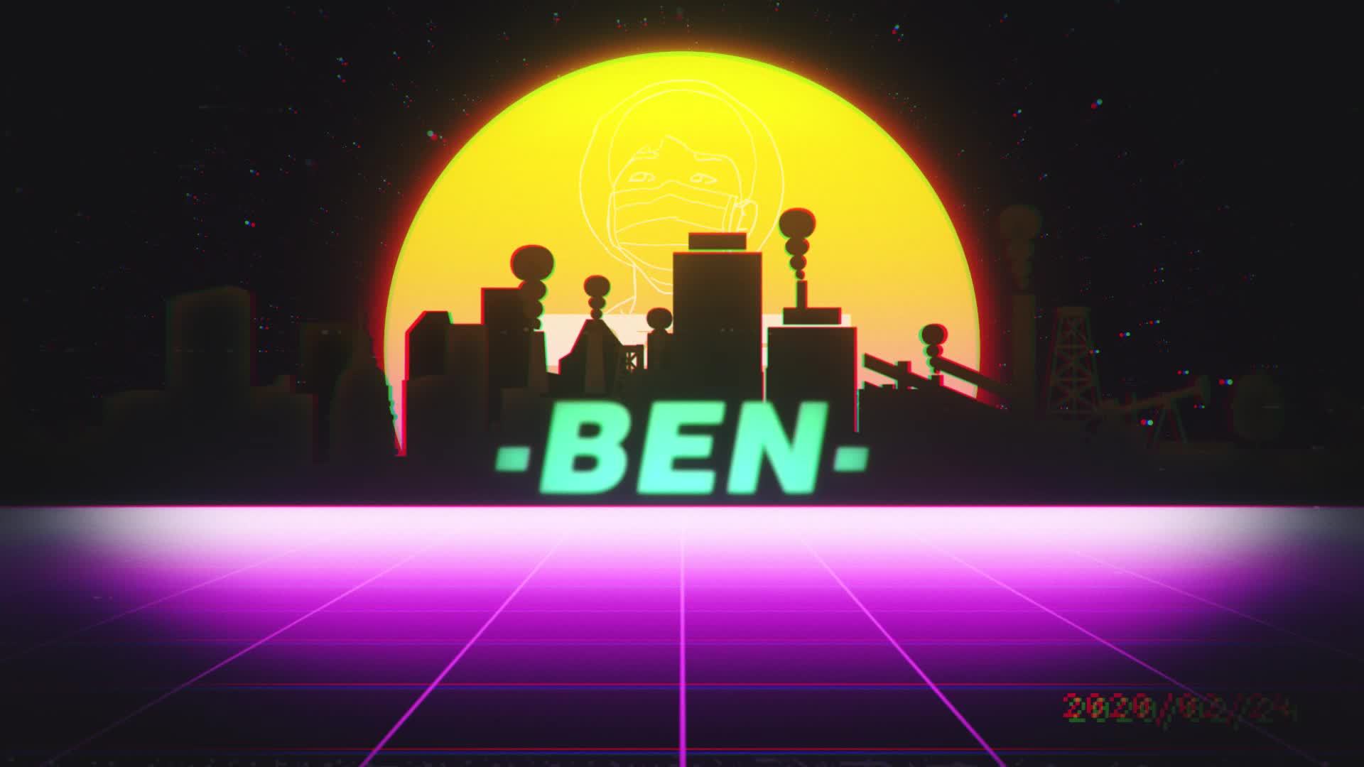 活动作品ae练习复古蒸汽波vhs