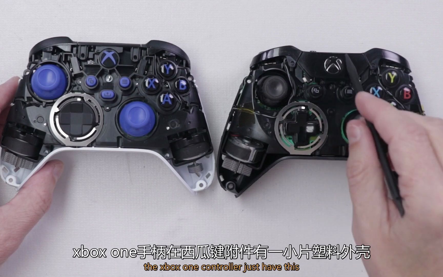 新款xboxseries手柄控制器完全拆解对比老款xboxone手柄