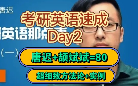 考研英语速成||唐迟+颉斌斌=80!十五分钟方法论讲解+实例,熟练掌握方法论,不用看课 节省时间!哔哩哔哩bilibili