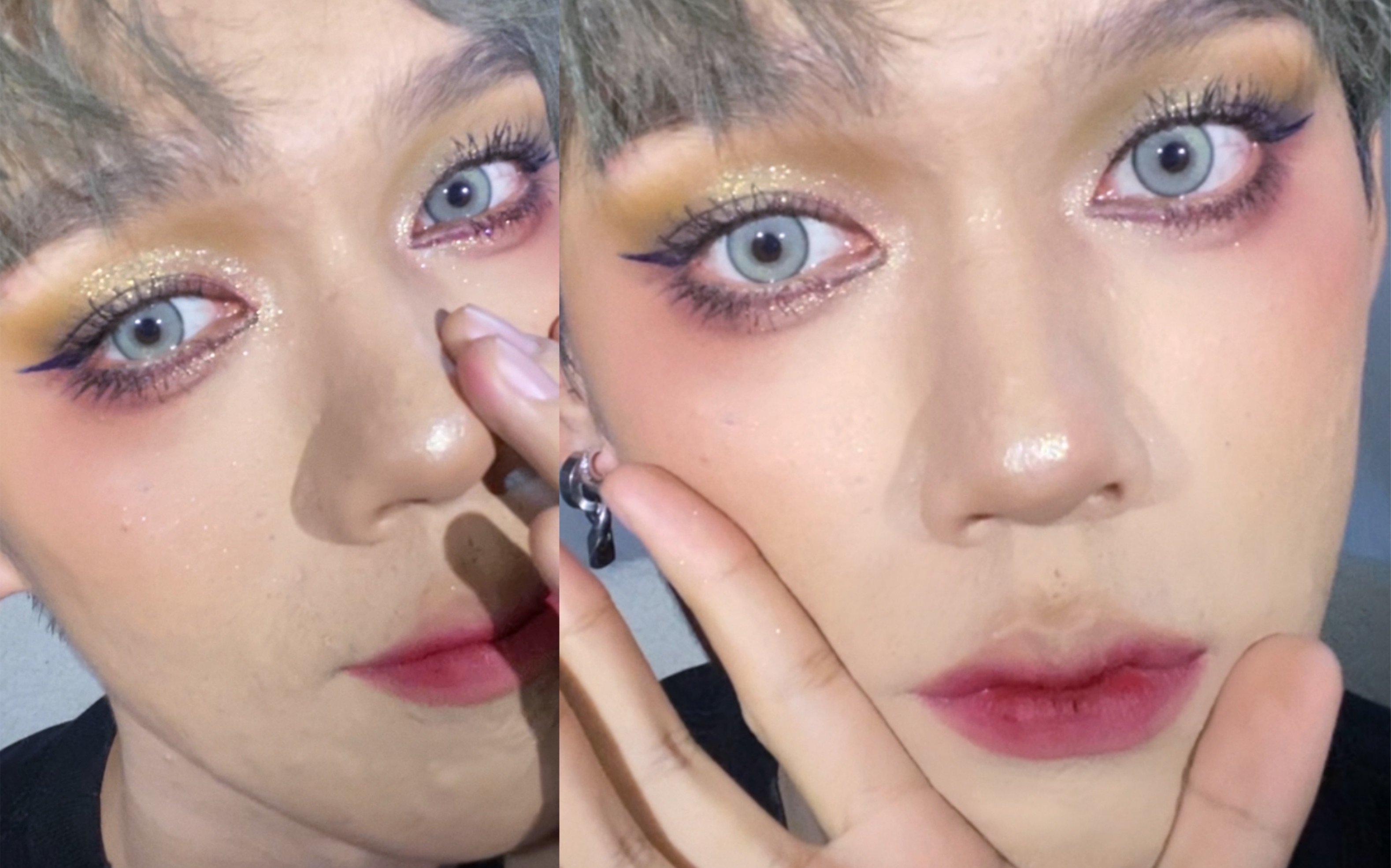 跟着男生画秋日麦穗精灵妆容|进来听歌!_哔哩哔哩_bilibili