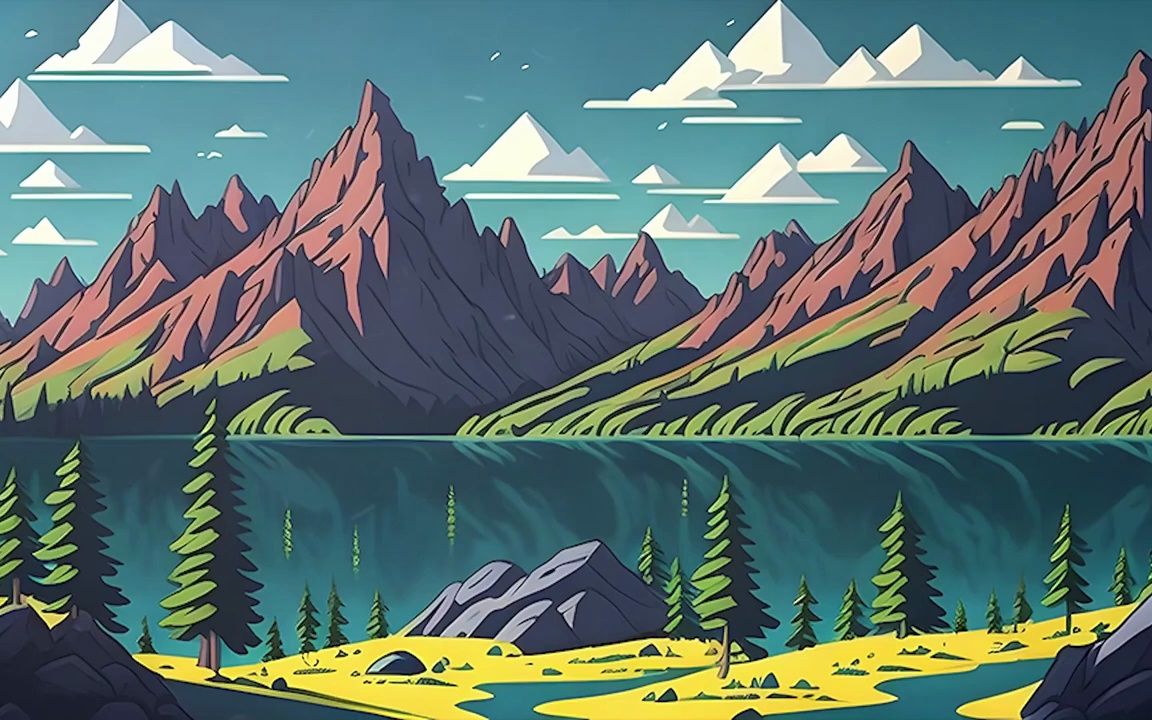 lofi beats and mountain sunrise [ai generated]-music to chill