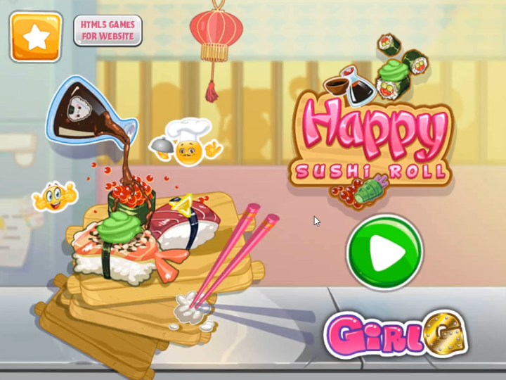 【挑战玩遍所有游戏】4399网页《制作寿司卷 Happy Sushi Roll》2568哔哩哔哩bilibili