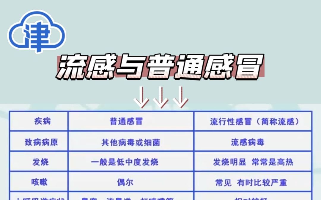 流感与普通感冒的区别哔哩哔哩bilibili