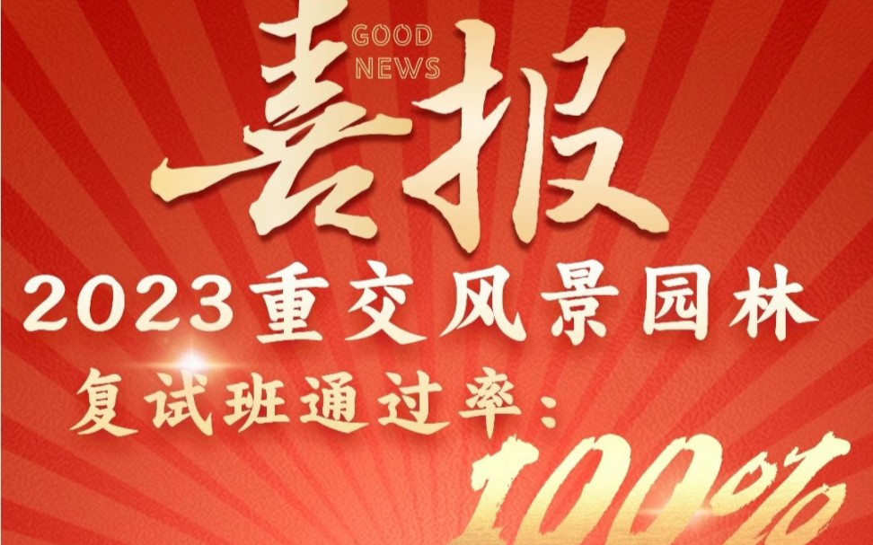 喜报!100%!你们成功!太成功了!重庆交通大学风景园林考研哔哩哔哩bilibili