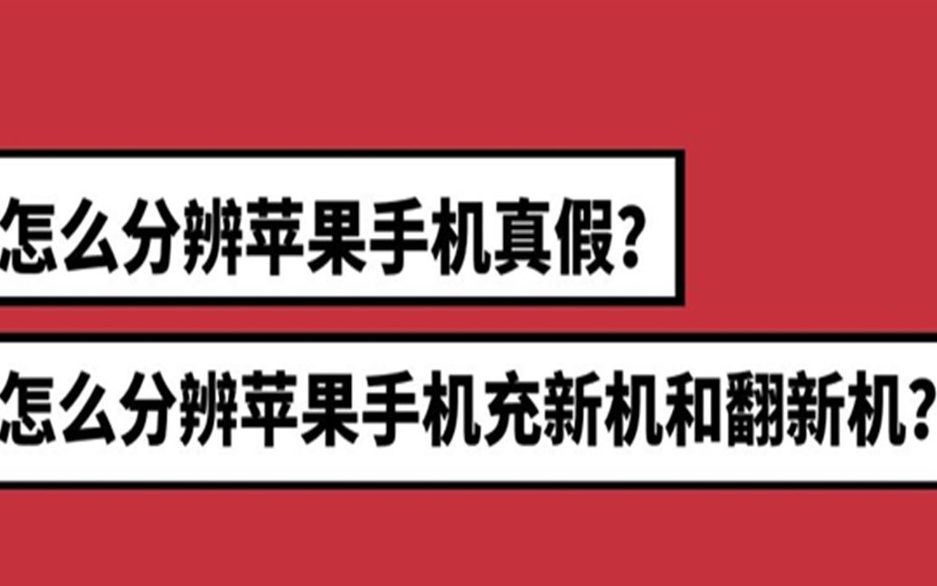 怎么分辨苹果手机真假?怎么分辨苹果手机充新机和翻新机?哔哩哔哩bilibili