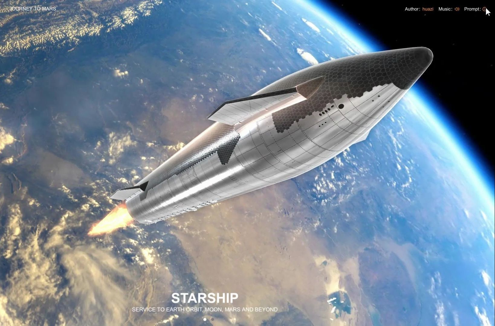 spacex星舰第四次发射 3d数据可视化