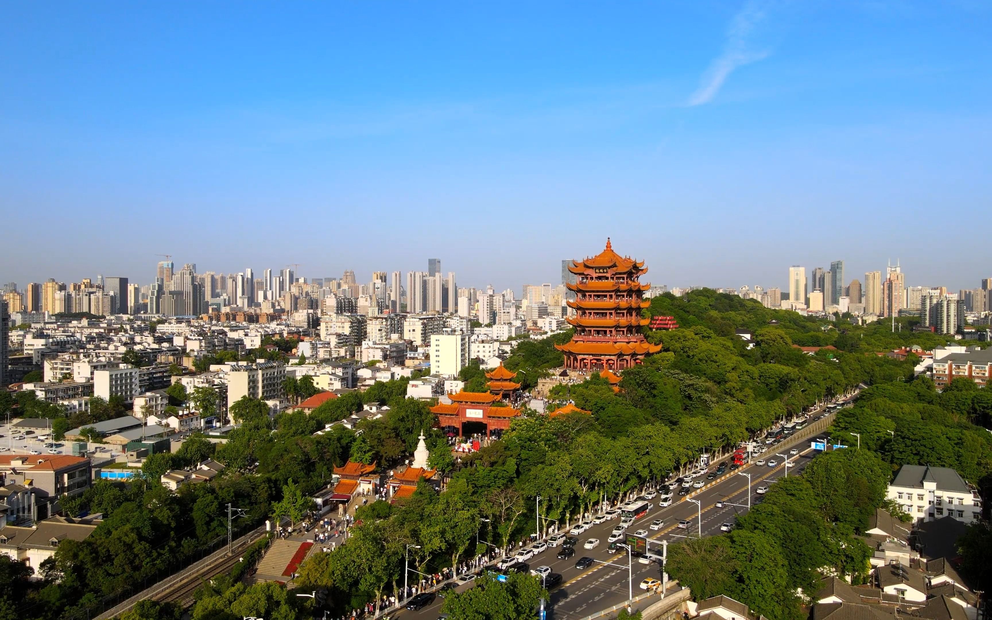 黄鹤楼和长江大桥