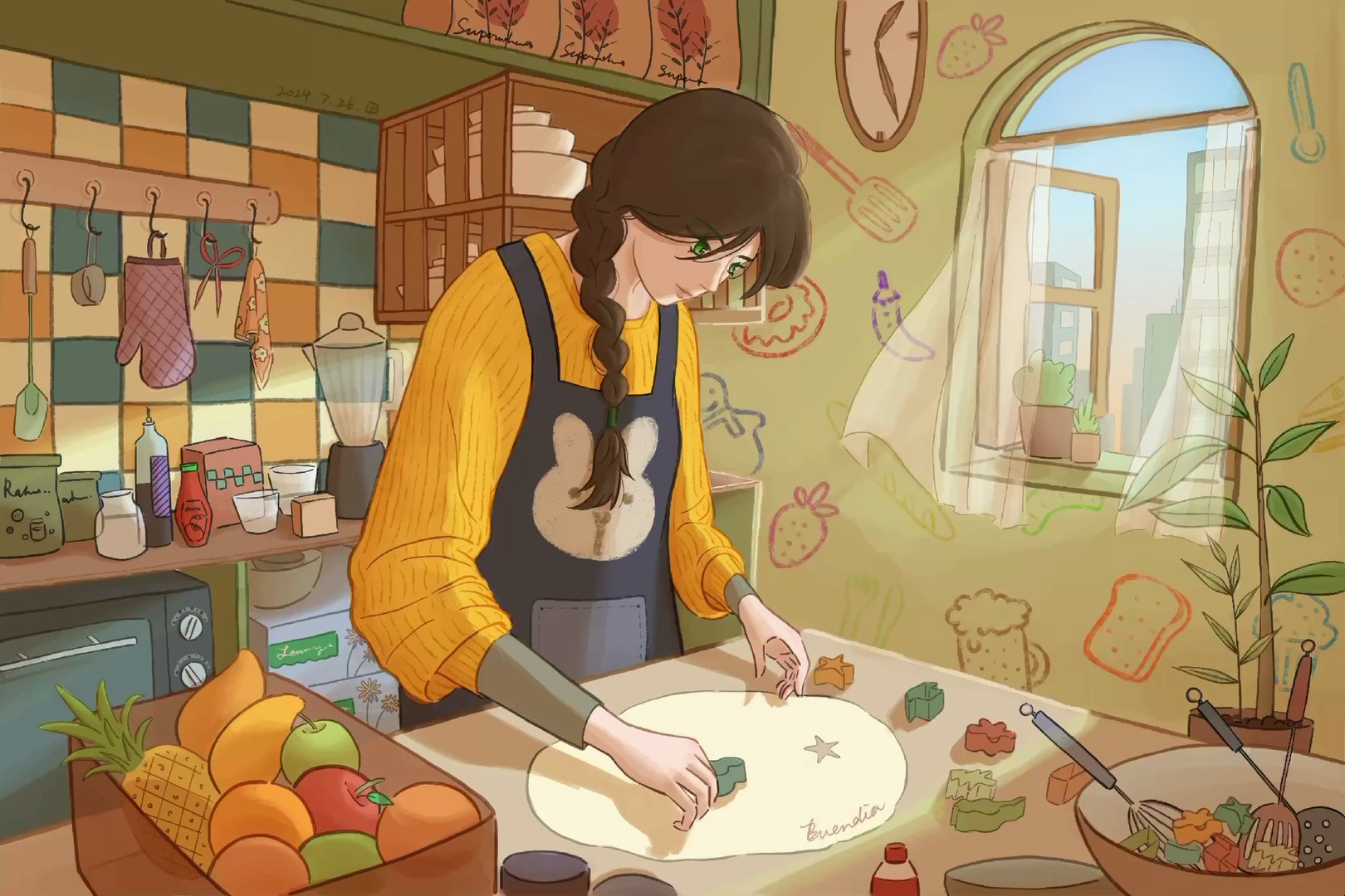 学画画的第一年=w= procreate 插画绘画过程