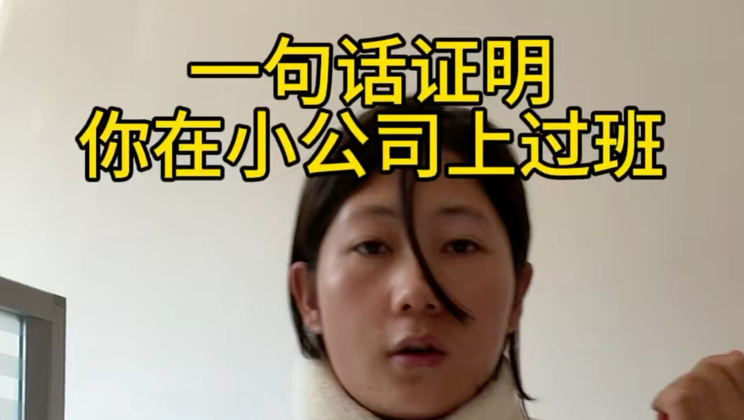 一句话证明你在小公司上过班海报