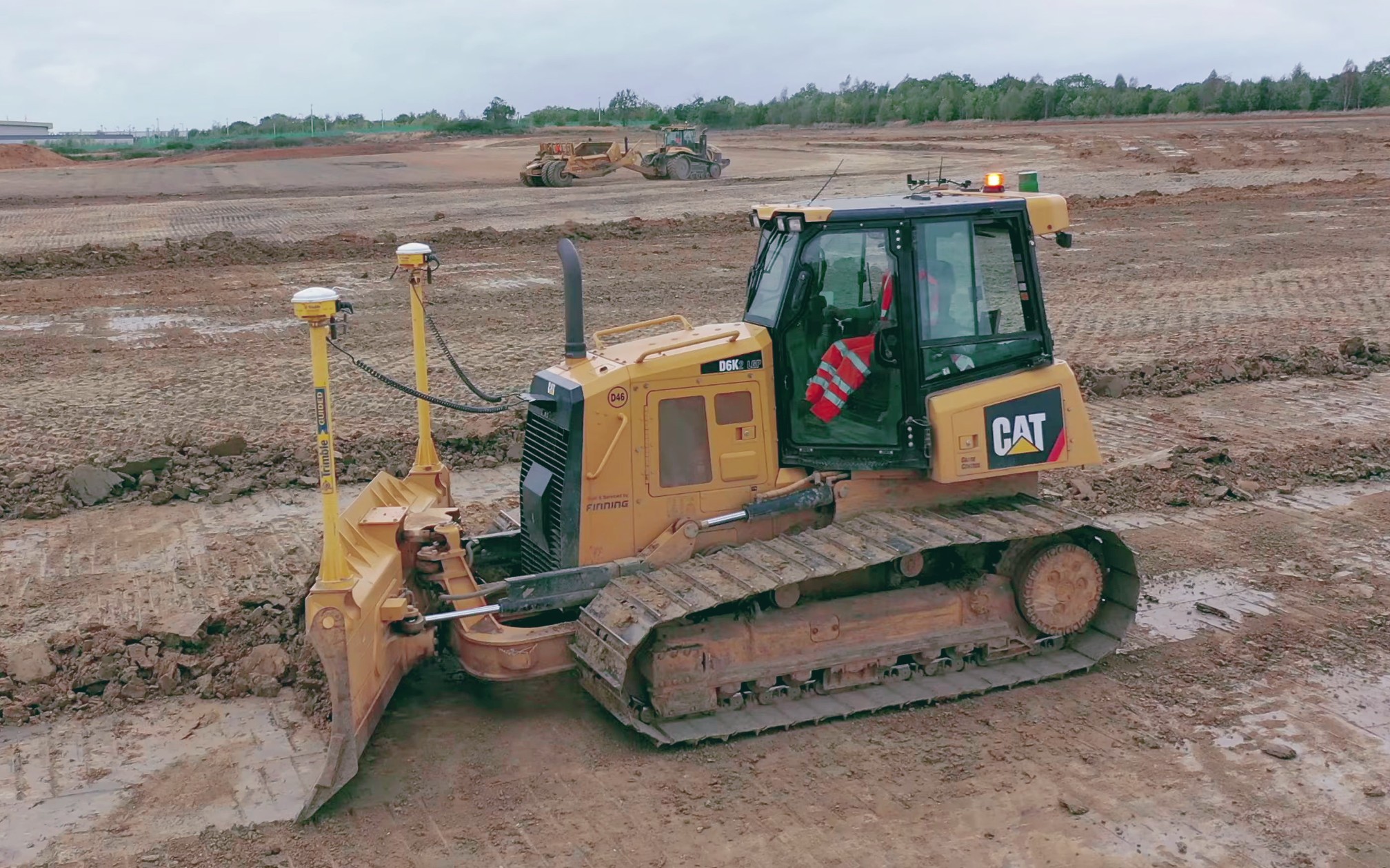 cat d6t,d6k推土机施工作业4k