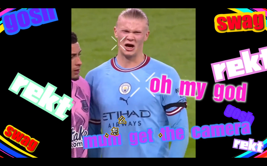 哈兰德足球场上的王者 搞笑担当 他真的好可爱