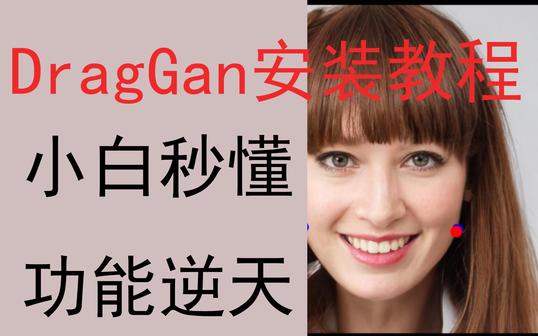 DragGAN安装教程,小白保姆级指导,功能超强恐取代sd、mj哔哩哔哩bilibili