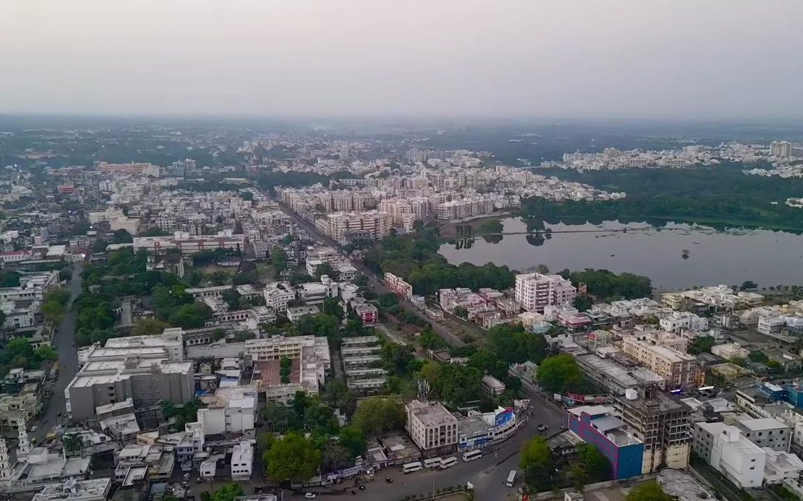 古吉拉特邦junagadh航拍,人口不多