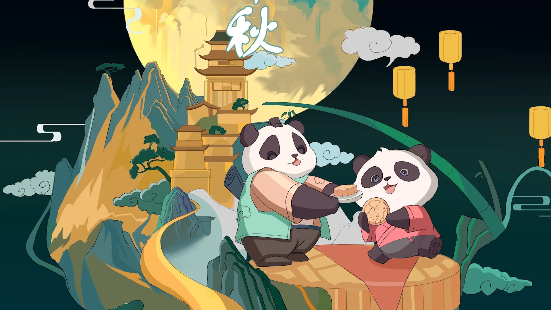 如何画出中秋节