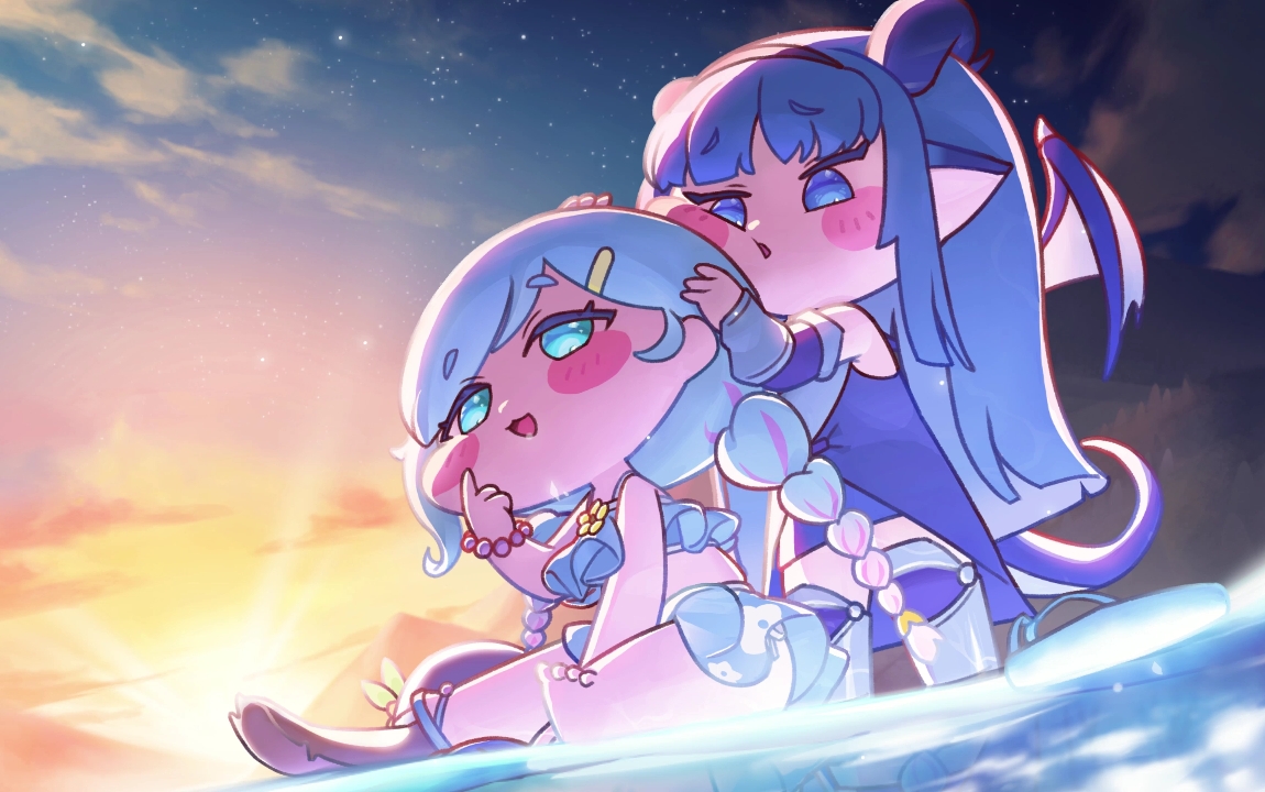 穿越异世界恶作剧的壁纸:可爱贴贴(trickcal revive)