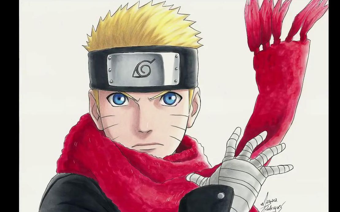 【水彩画】速画--火影忍者鸣人