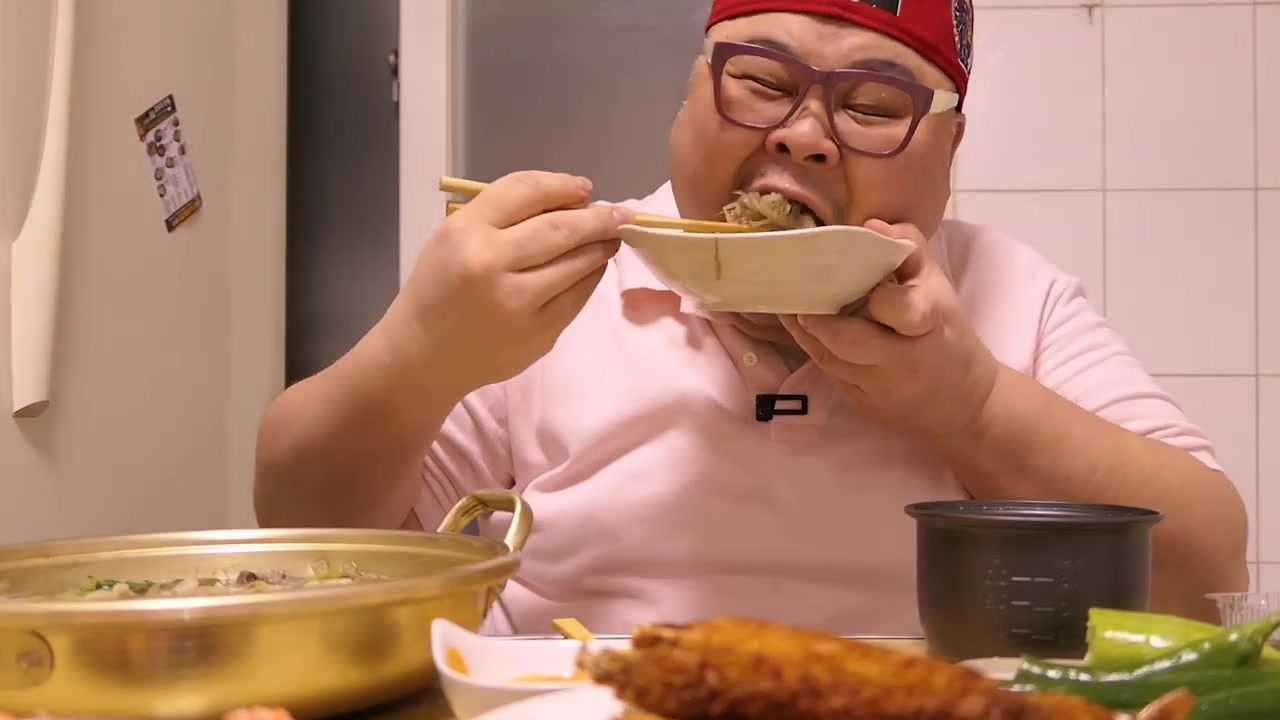 【韩国吃播mino】呼哧呼哧,大口吃饭的胖叔叔又来了