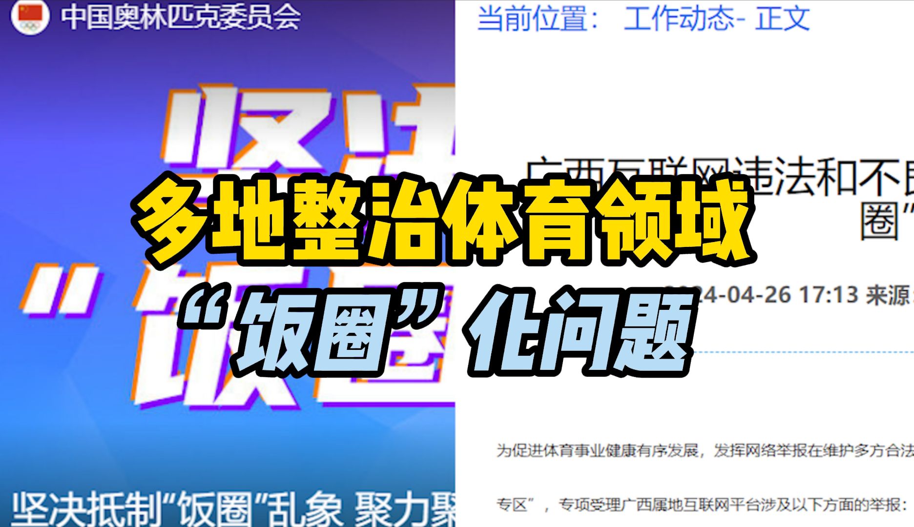 多地展开行动整治体育领域“饭圈”化问题,设专区专项受理相关问题的举报哔哩哔哩bilibili