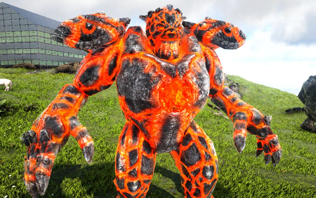 【暗墨】火山发现火焰石头人怎么才能抓到他 方舟生存进化盖亚 40