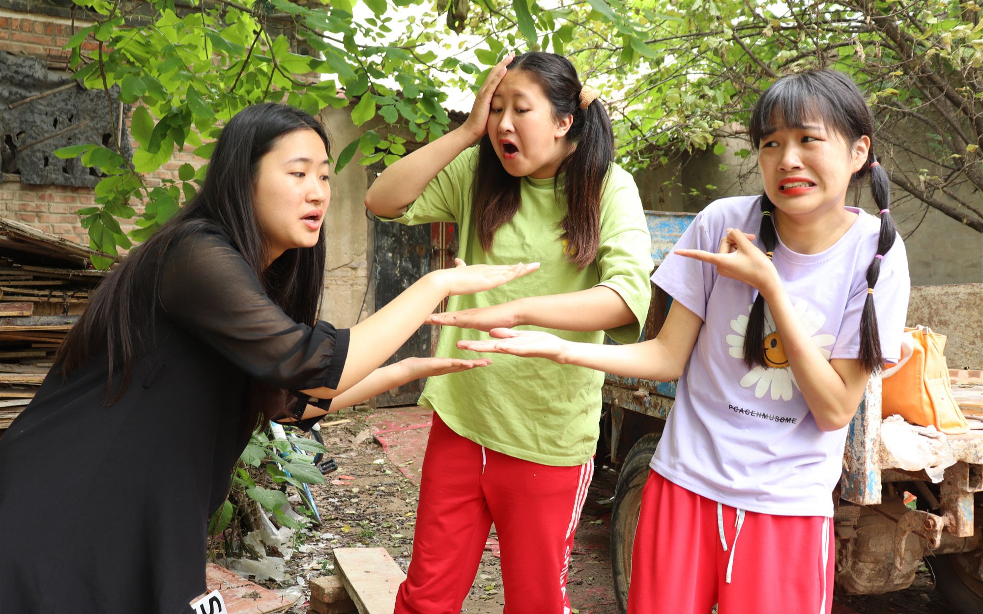 花花和小伙伴玩"打手"游戏,考验速度的时候到了,真好玩