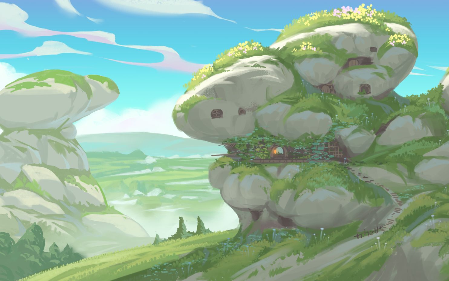 场景原画临摹练习