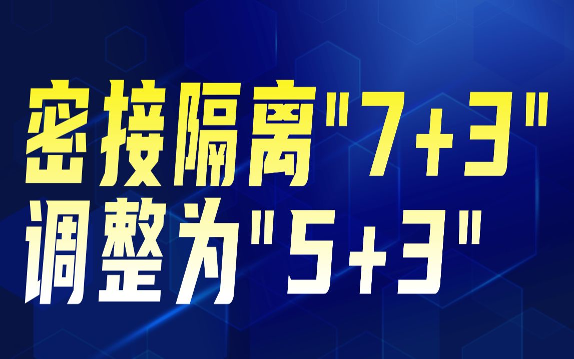 [图]最新消息 | 密接隔离“7+3”调整为“5+3”；风险区由“高中低”三类调整为“高低”两类；取消入境航班熔断机制