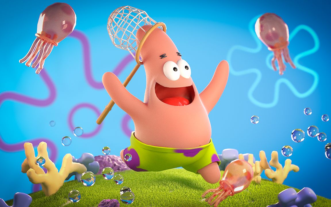 c4d派大星建模渲染制作流程快速预览