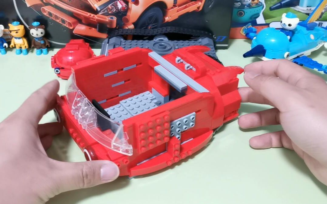 积木60秒海底小纵队马蹄蟹艇拼搭全过程395颗积木