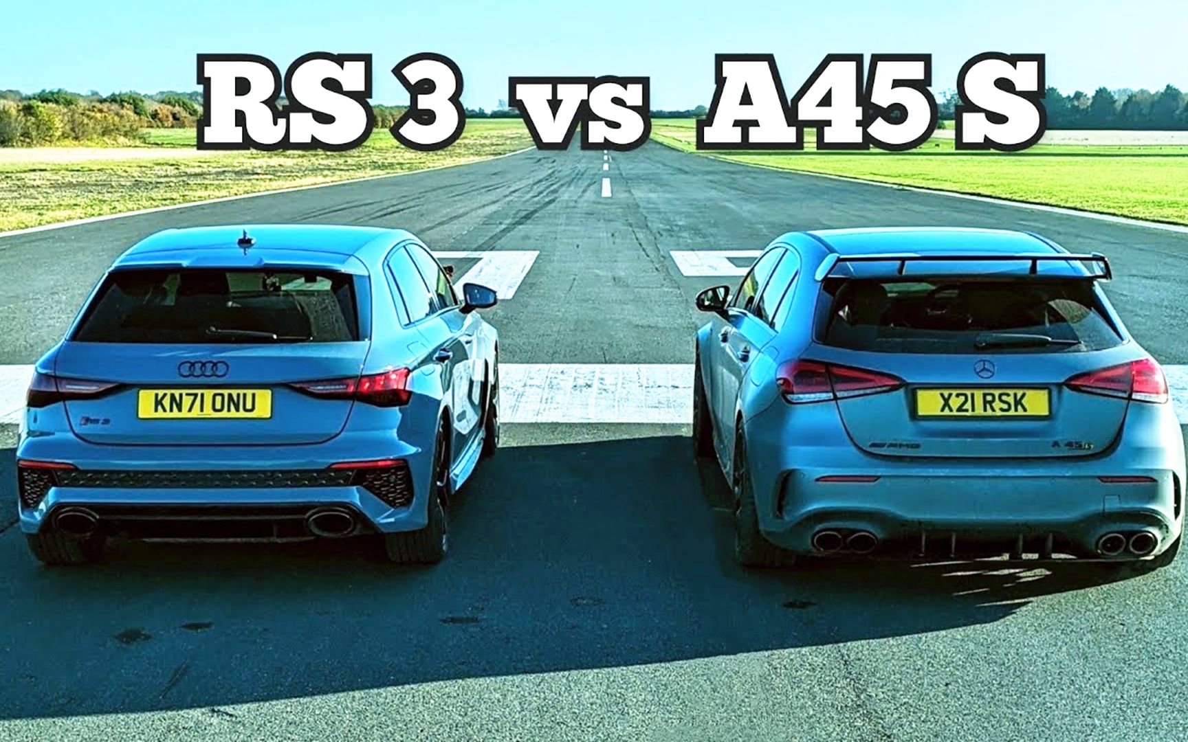 奥迪rs3单挑奔驰a45s起步瞬间才知道差距有多大