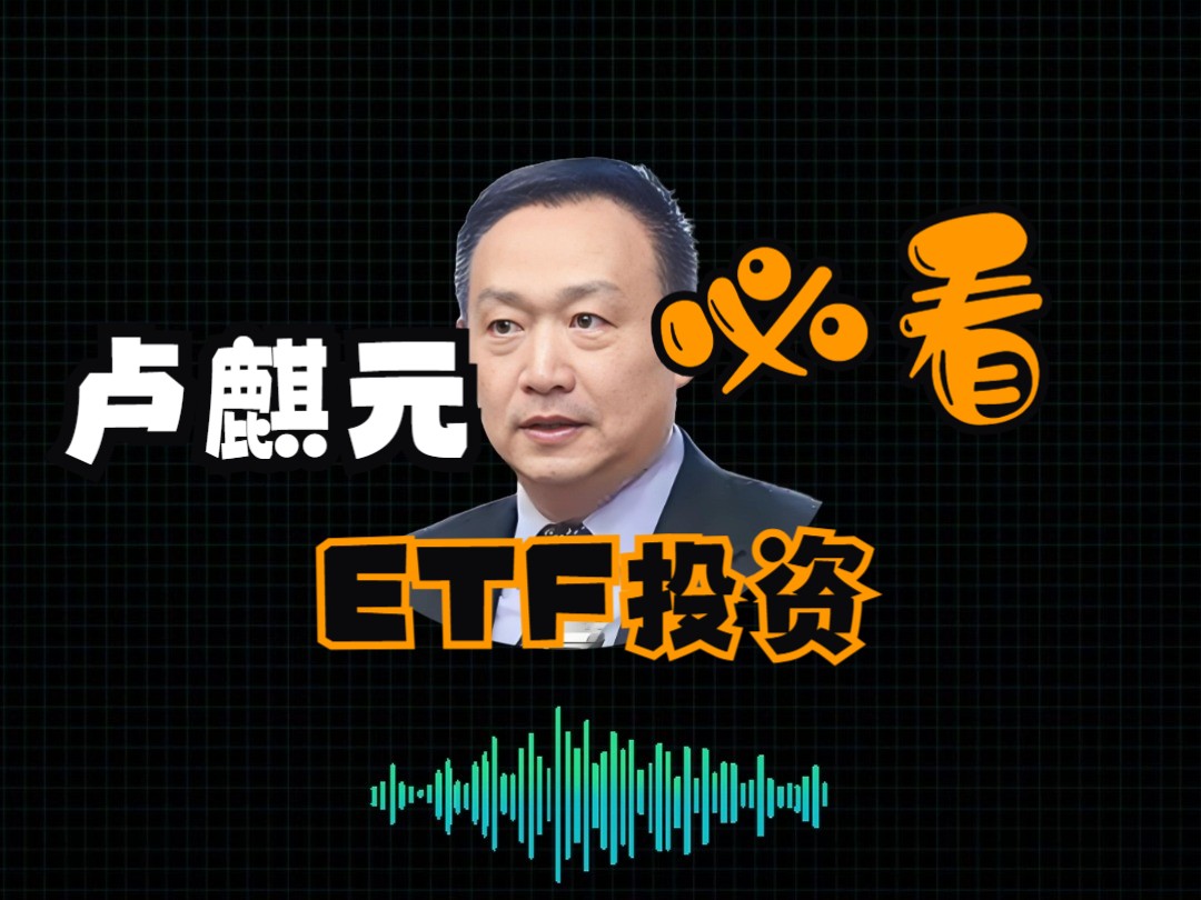 【卢麒元】ETF投资{理财必看}哔哩哔哩bilibili