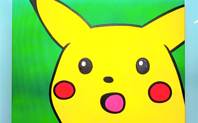 丙烯画 皮卡丘