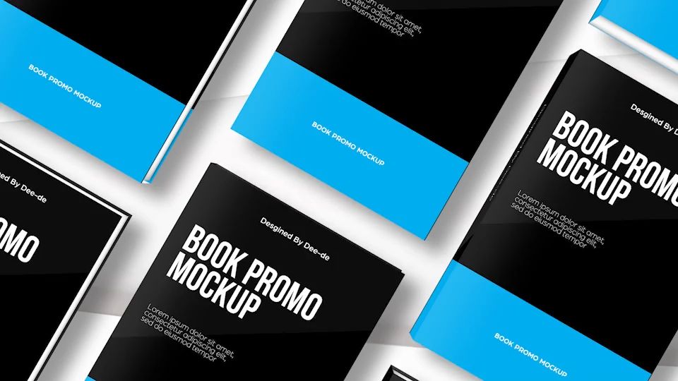 pr模板|创意3d立体三维书籍封面样机促销动态展示动画