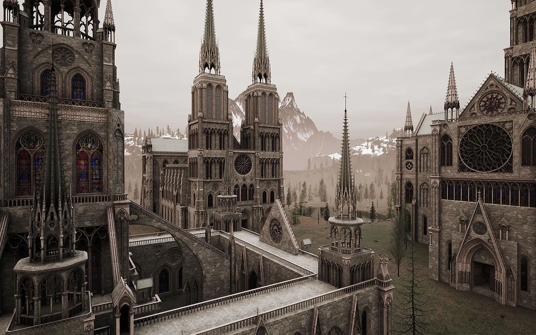 【ue虚幻资源】unreal engine-中世纪哥特式大教堂场景