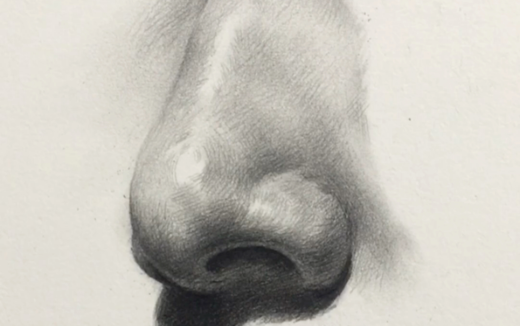 鼻子画法素描简单图片