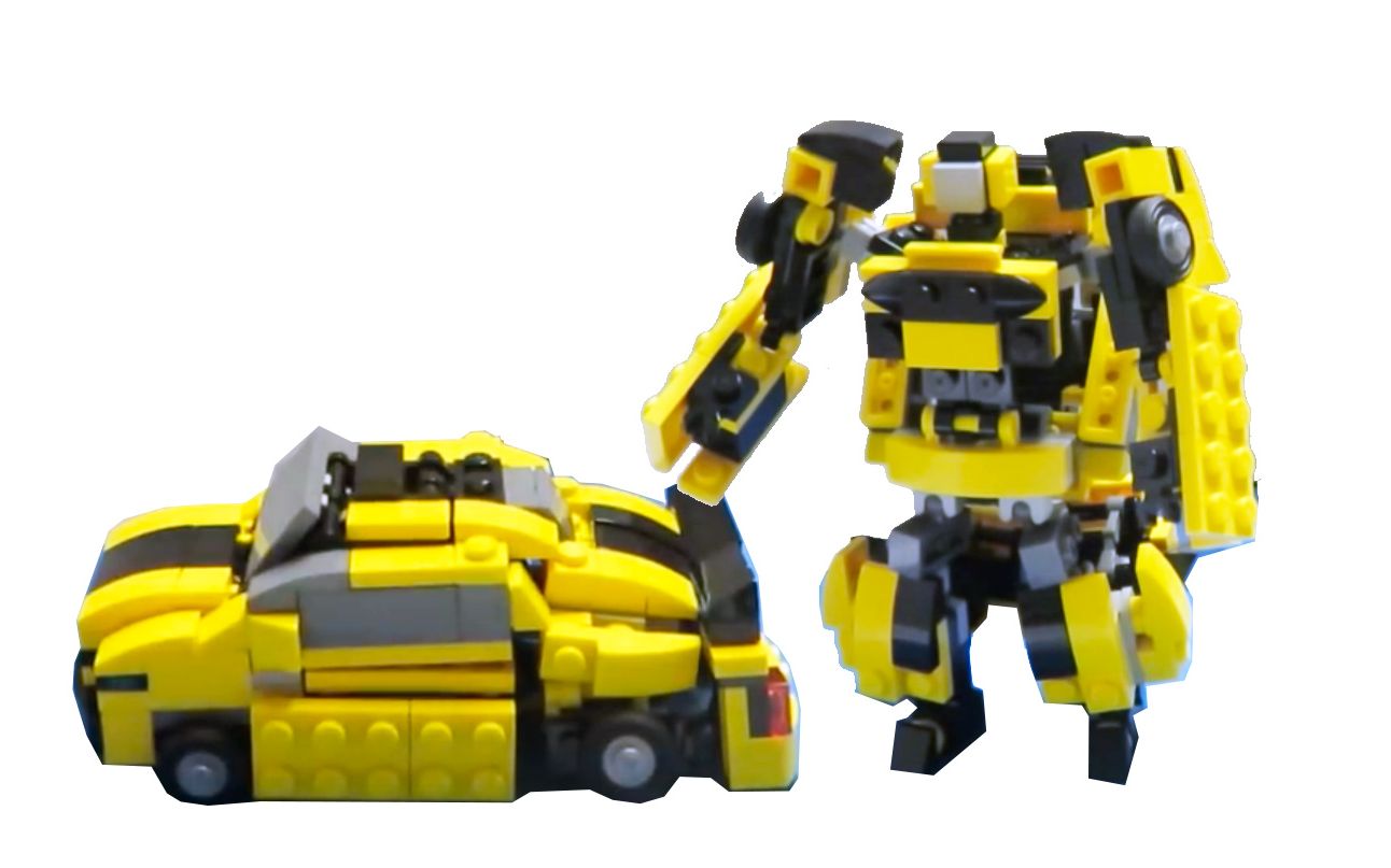 乐高moc教程 变形金刚4电影绝迹重生 大黄蜂 拼搭指南