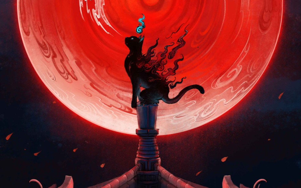 中国鬼神录妖篇之金华猫,古风插画