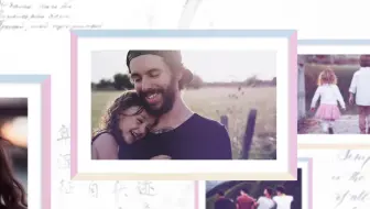 AE模板-相框特效的浪漫幻灯片视频婚礼相册视频同学聚会视频儿童成长视频家庭影集视频照片展示视频旅游风景记录视频城市风景介绍的动态相册视频模板