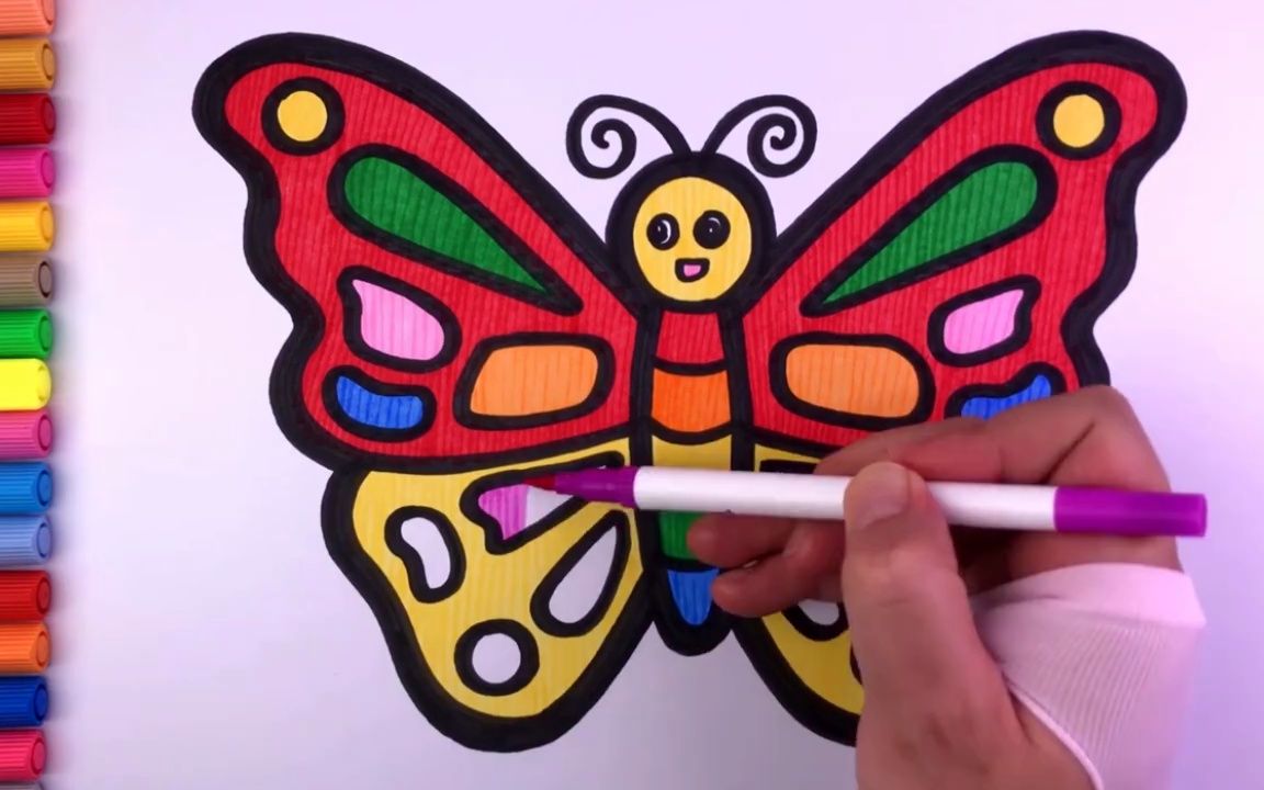 机械蝴蝶简笔画图片