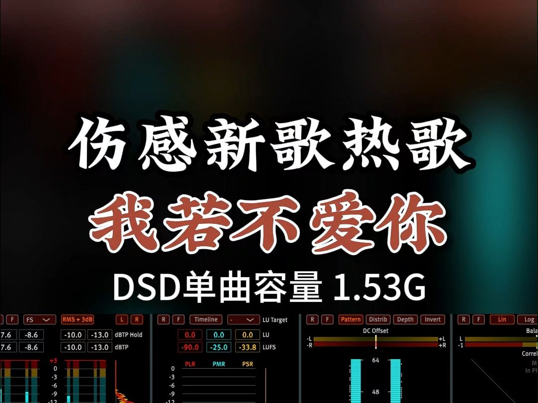 伤感新歌热歌,网络爆火,《我若不爱你》DSD完整版1.53G,百万调音师专业录音棚制作,顶级hifi无损音质哔哩哔哩bilibili