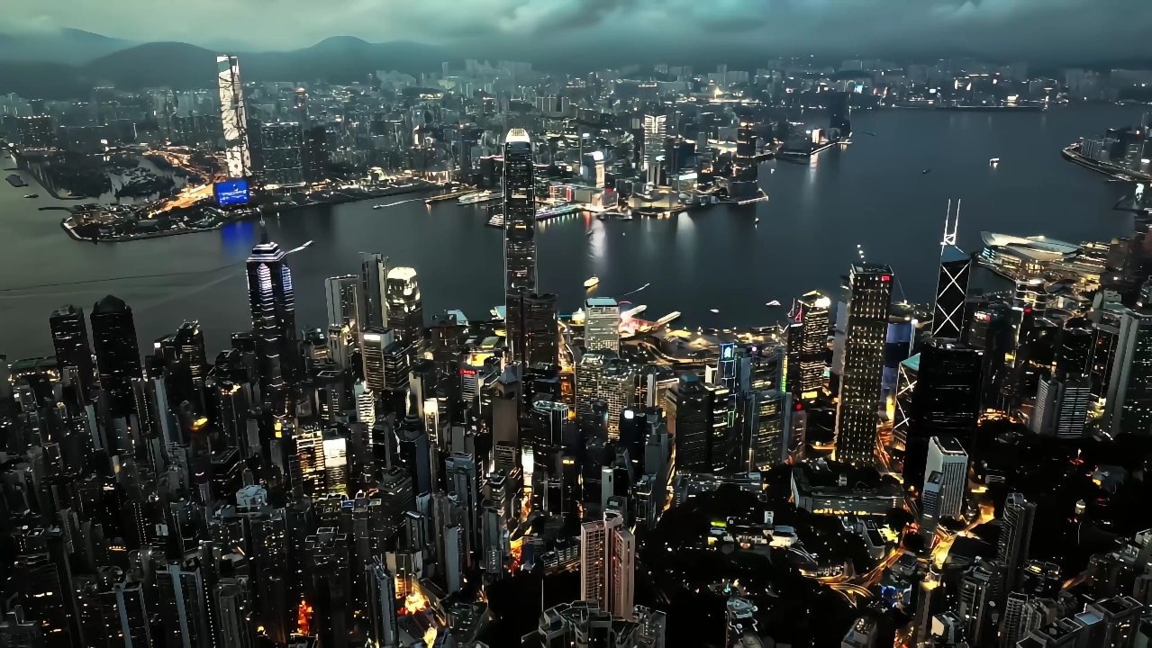 [图]这是全中国CBD夜景的天花板，不接受反驳吧！#粤港澳大湾区 #香港特别行政区 #维多利亚港 #换个角度看世界