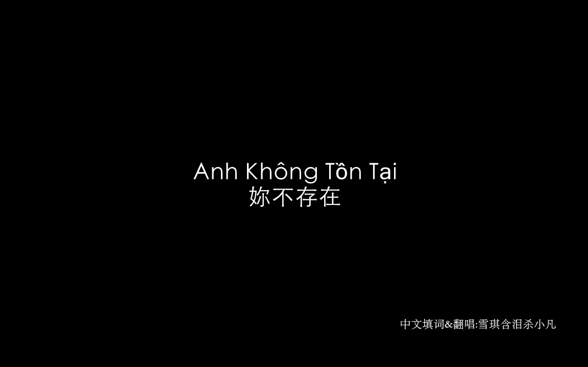 [图]Anh Không Tồn Tại(填词翻唱)[慎入]