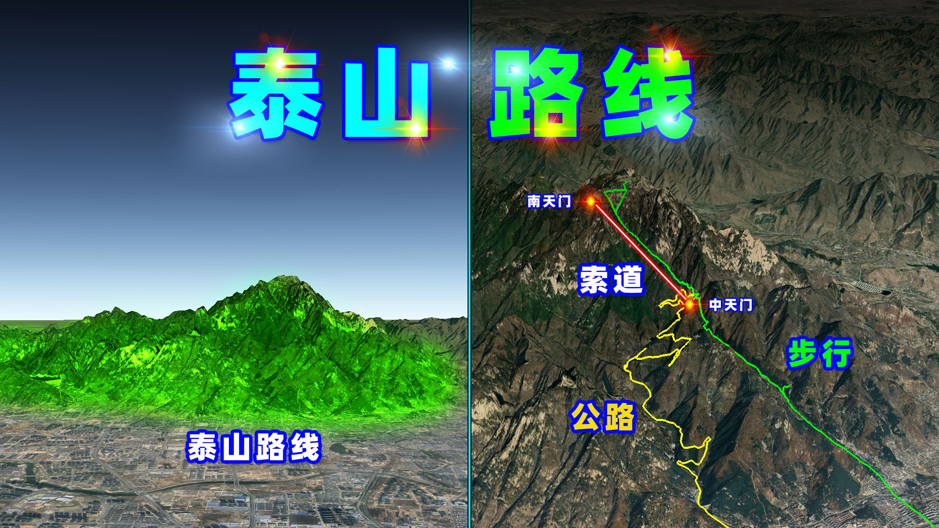 [图]三维图解：泰山旅游路线！（建议收藏）