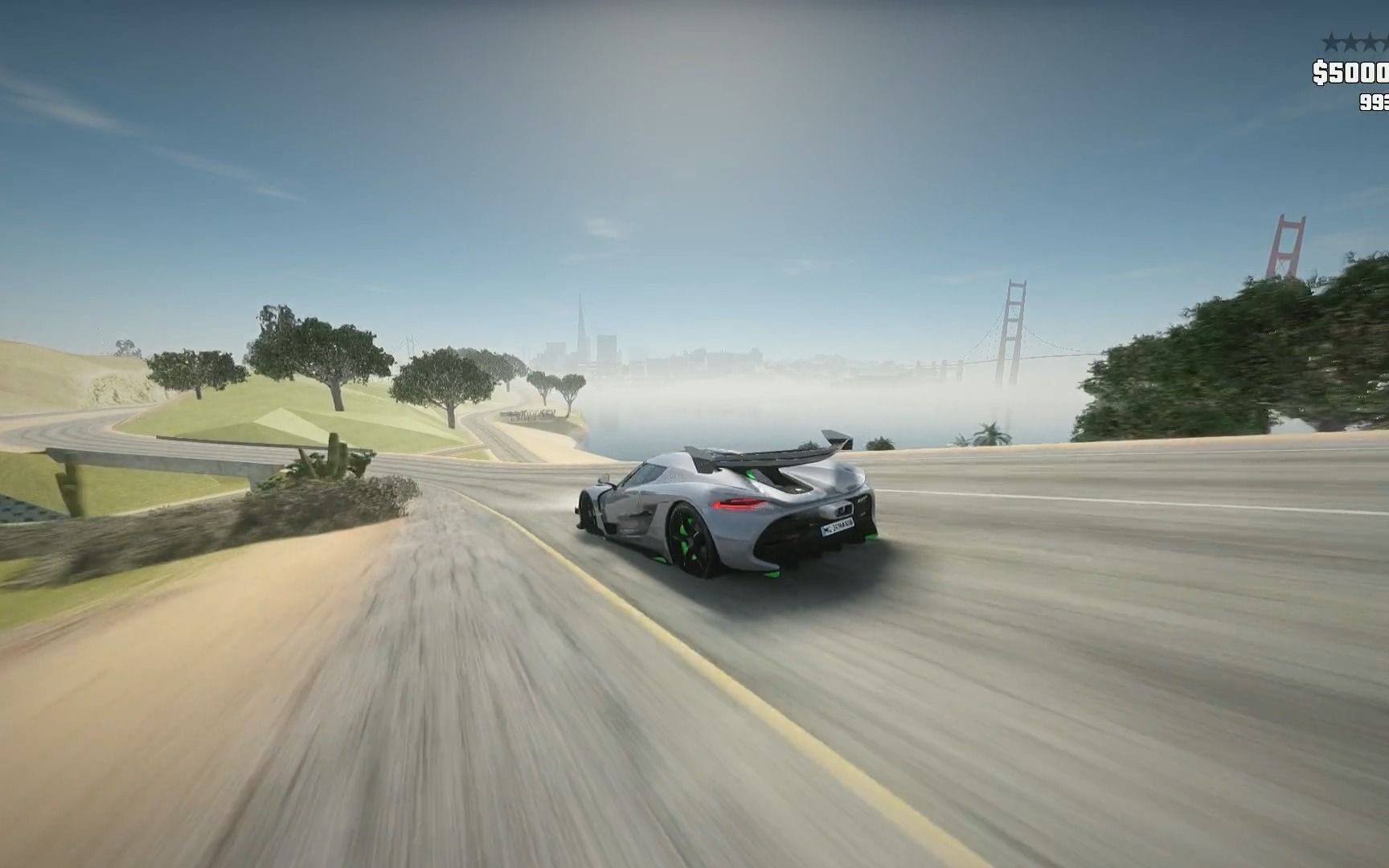 逆天画质!圣安地列斯最爽的一条路 全程油门踩到底