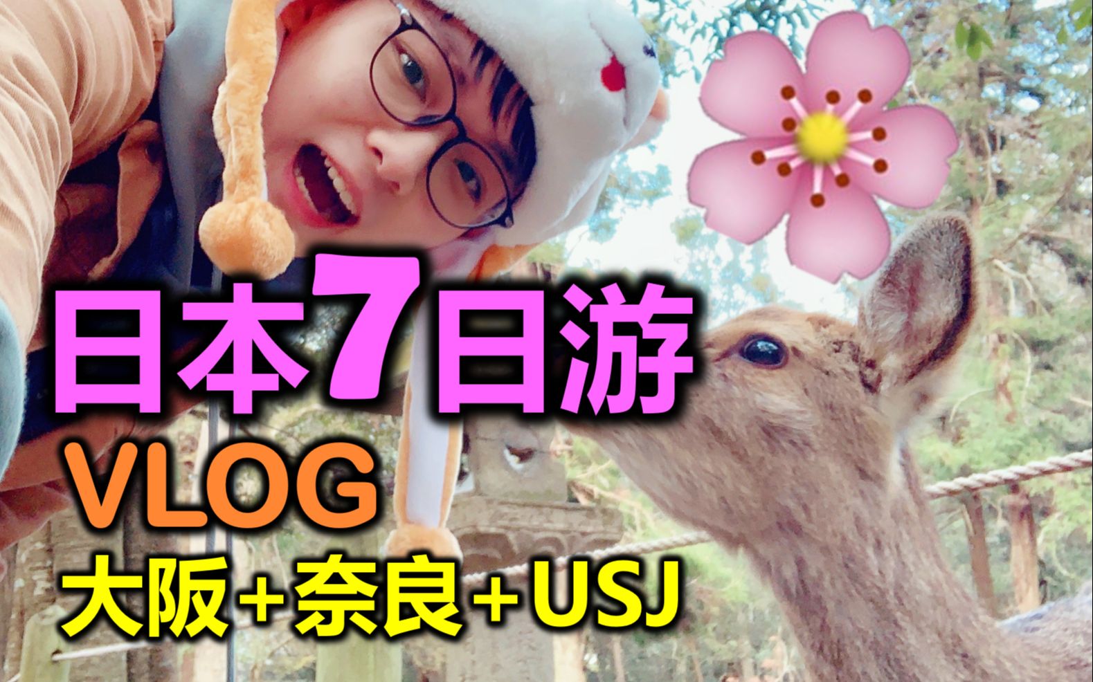 【一起来赏樱!】日本7日游VLOG|大阪奈良USJ|iPhoneXSMax+大疆Osmo2云台录制哔哩哔哩bilibili