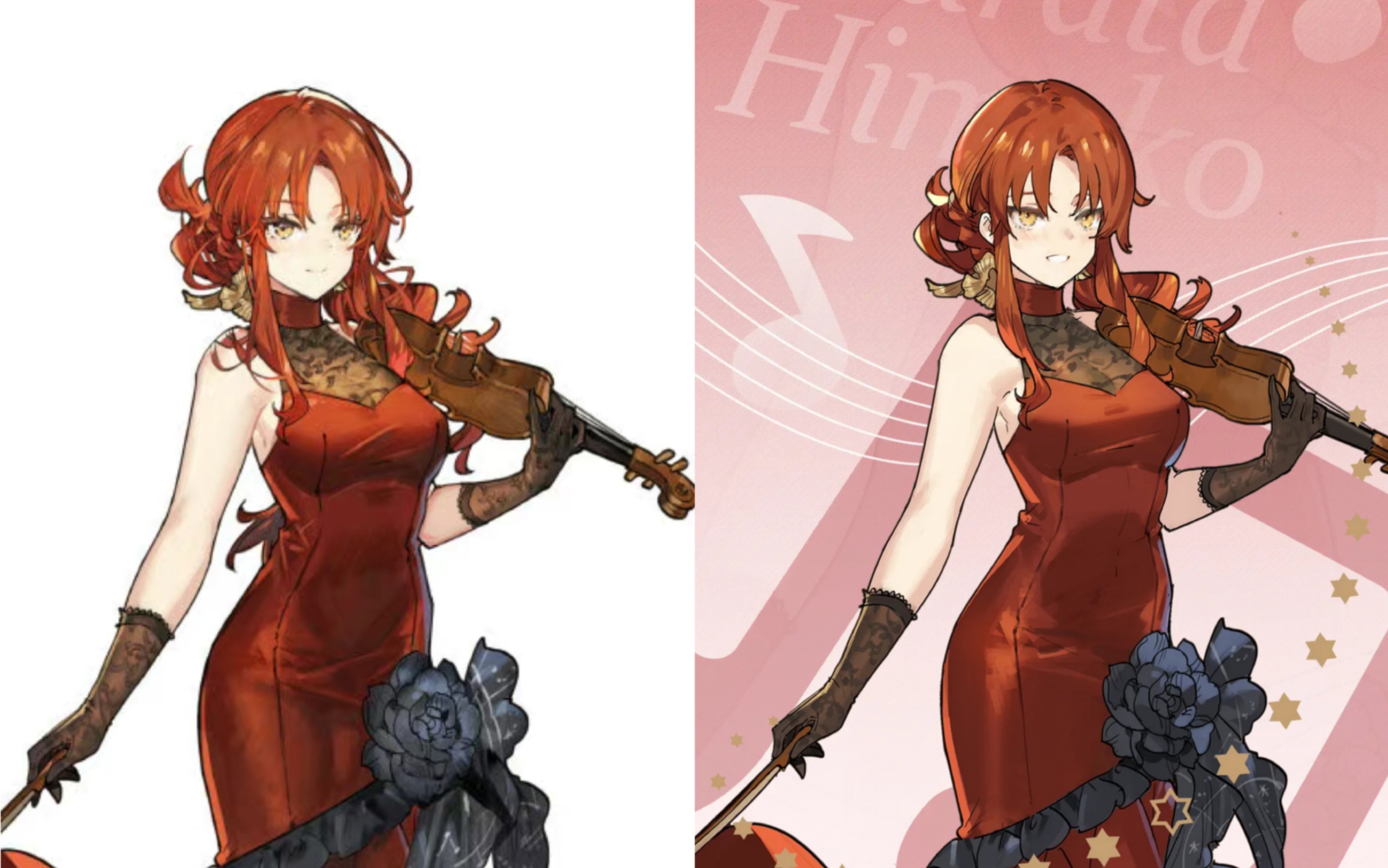 影法师重画崩坏三周年庆贺图前后对比