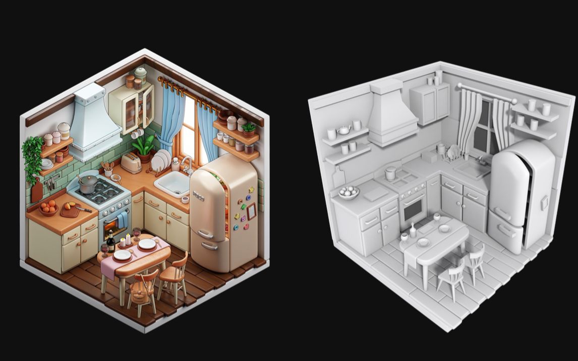 【3dmax场景教程】简单卡通卧室场景案例教程 新手也能轻松上手!